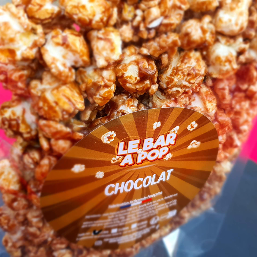 Pop-corn "CHOCOLAT NOIR CARAMÉLISÉ" - sachet de 1 Litre