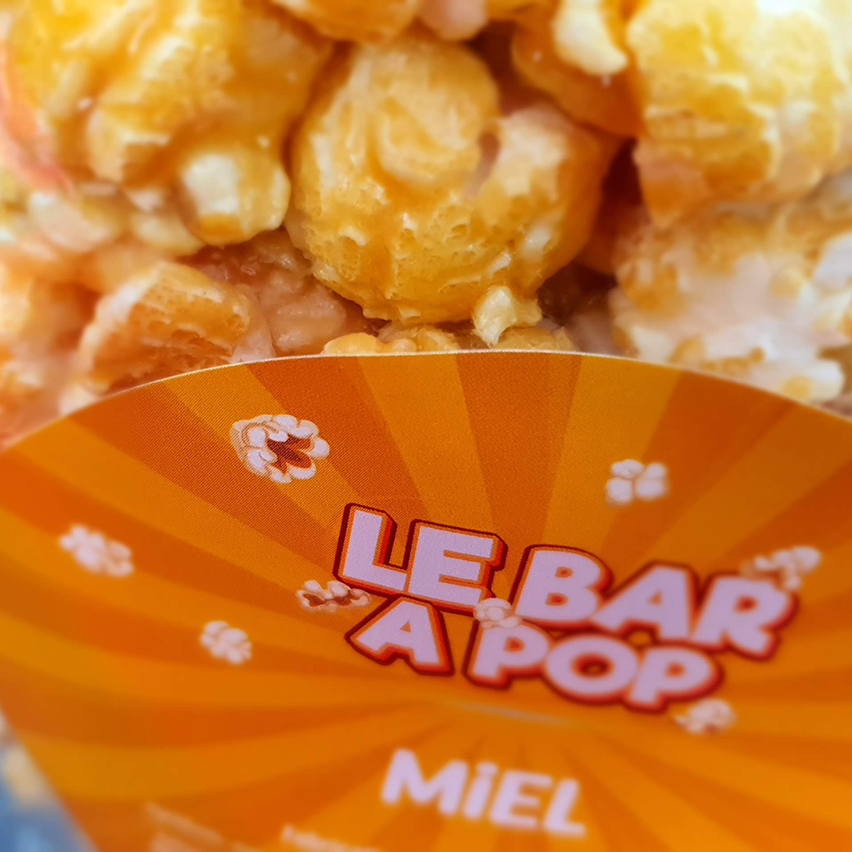 Pop-corn au caramel et "MIEL" - sachet de 1 Litre