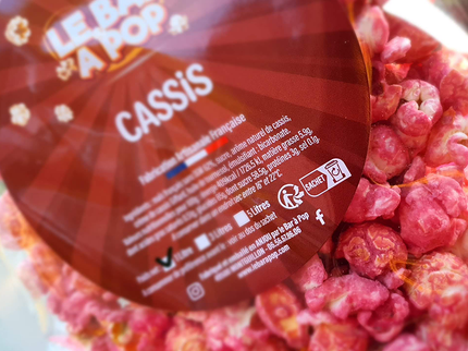 Pop-corn CASSIS et Crème de Cassis d'Anjou GIFFARD - sachet 1 Litre