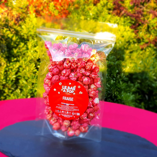 Pop-corn "Arôme naturel de FRAISE" - sachet d'1 Litre