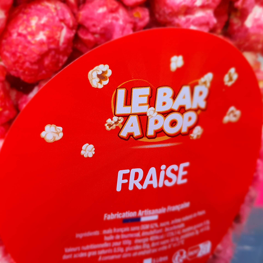 Pop-corn "Arôme naturel de FRAISE" - sachet d'1 Litre