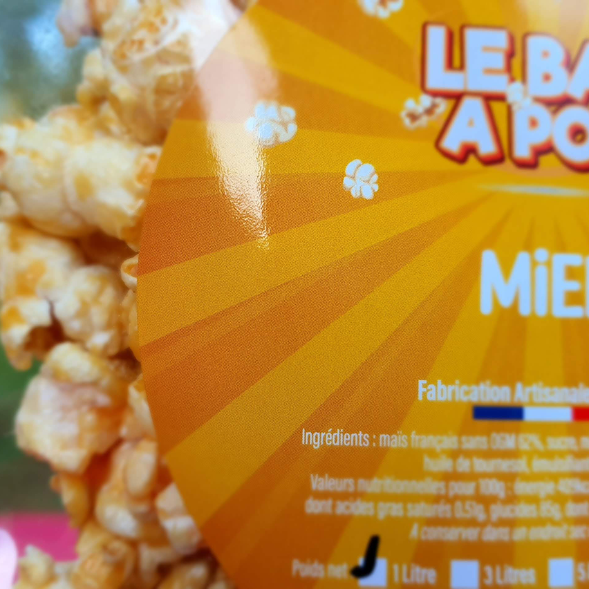 Pop-corn au caramel et "MIEL"  - sachet de 1 Litre