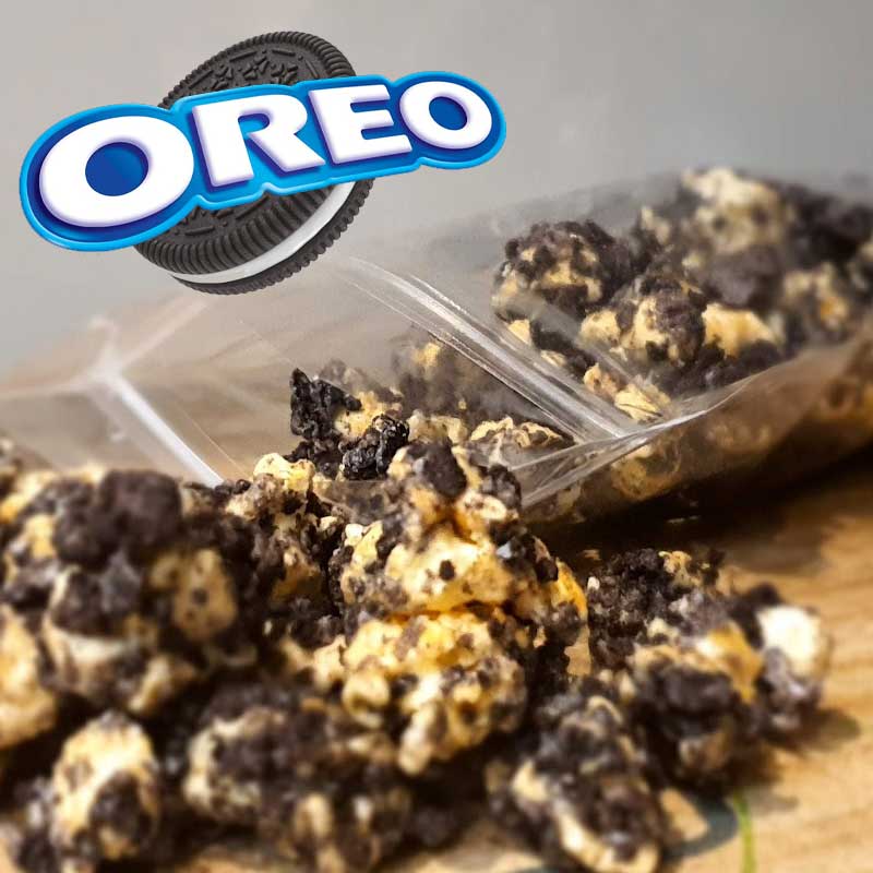 Popcorn caramel et Oréo